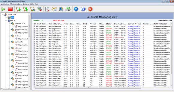 Screenshot of Link Partners Monitoring Software 4.5.0.2